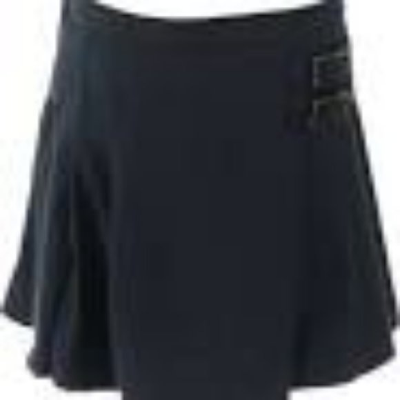 NWT LANDS' END UNIFORM GIRL'S AT THE KNEE BUCKLE SKIRT CLASSIC NAVY 14, 16 - Picture 1 of 11